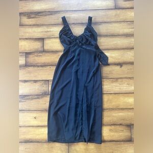 Abercrombie & Fitch, XXS black midi dress. No tags, never worn. Adjustable strap